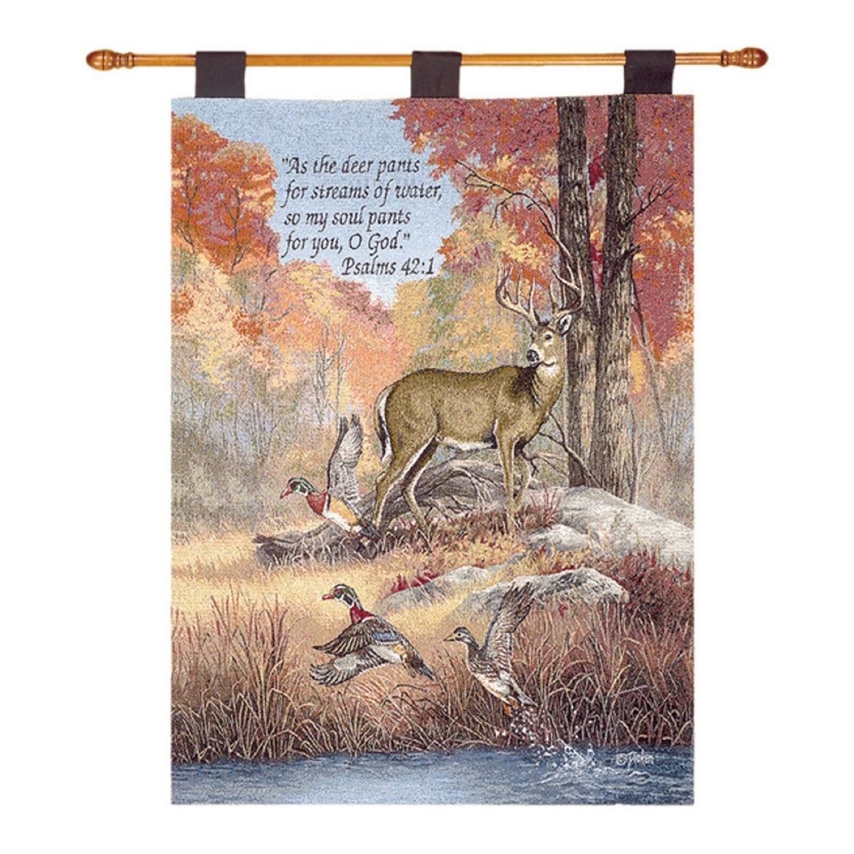 Fur Feathers & Fall With Verse Wall Hanging Tapestry By Manual Woodworkers & Weavers Fur Feathers & Fall With Verse Wall Hanging Tapestry By Manual Woodworkers & Weavers